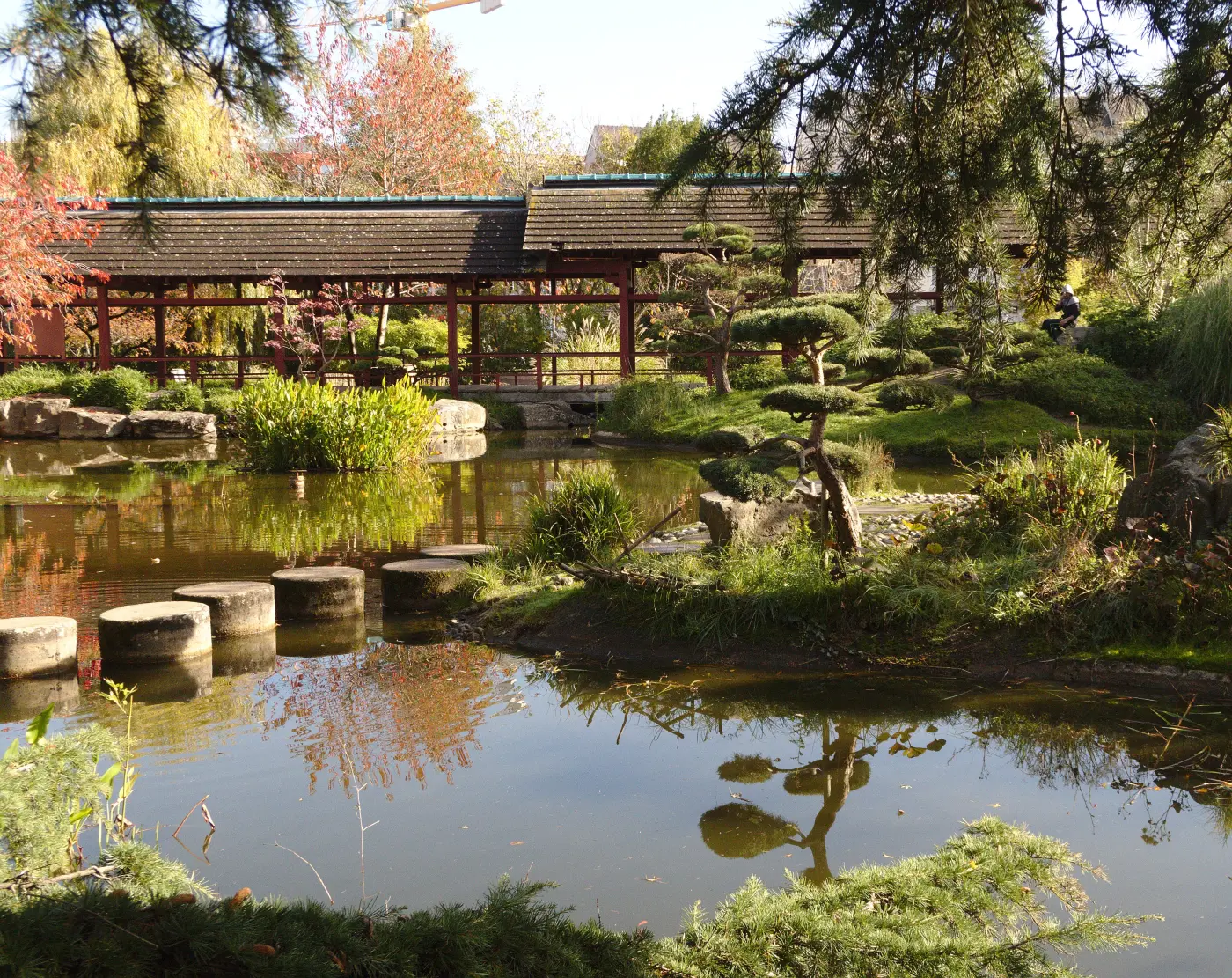The Japanese garden on the Île de Versailles in Nantes
